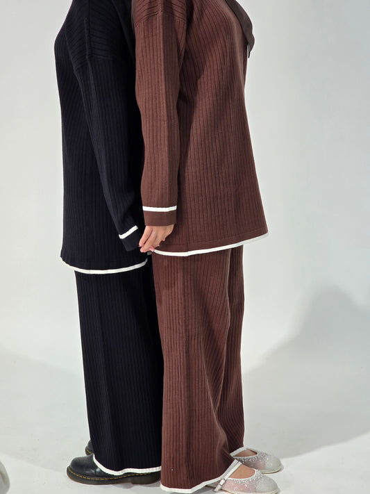 Knit Top and Pant - Black