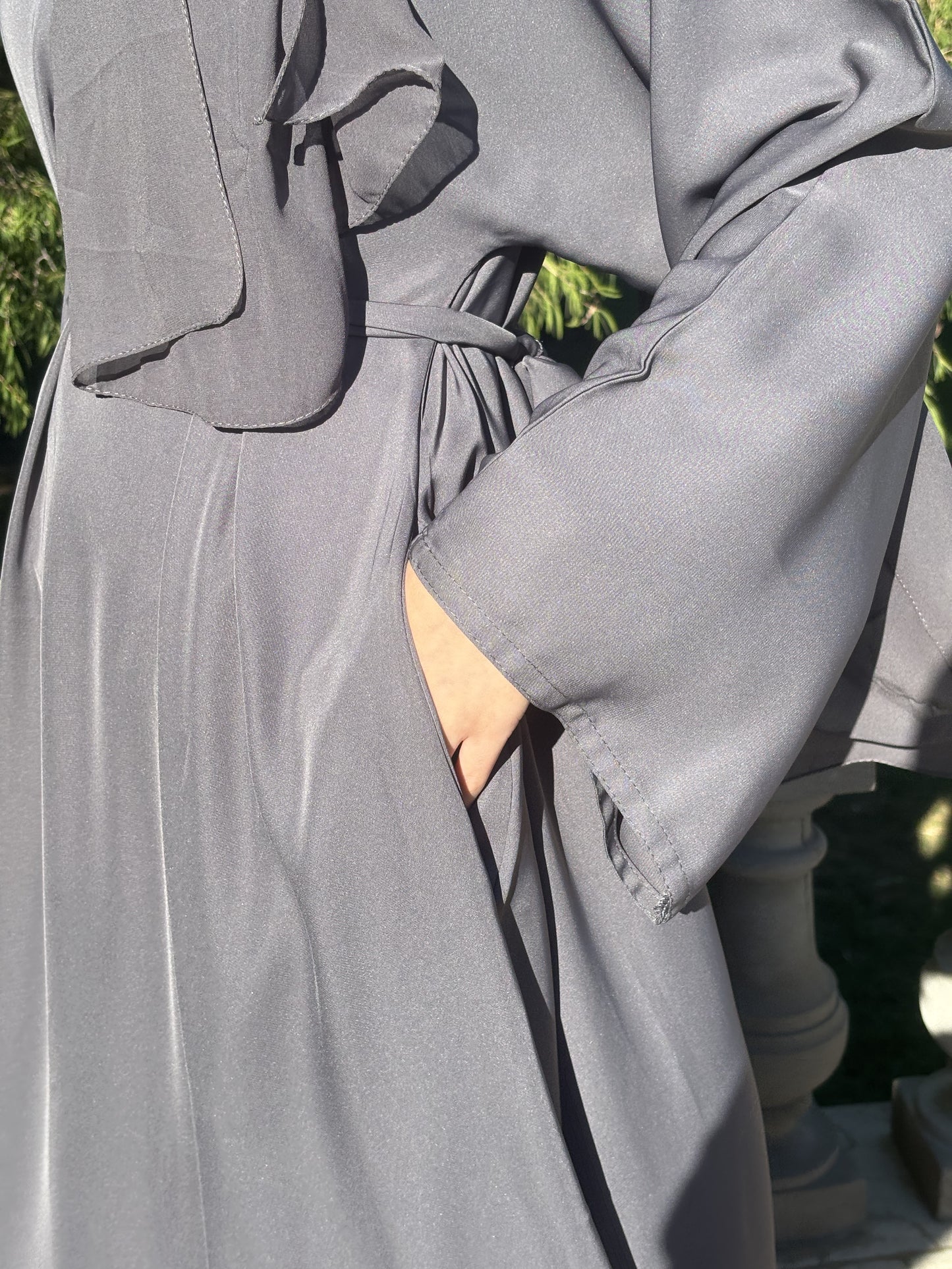 Grey Plain Abaya