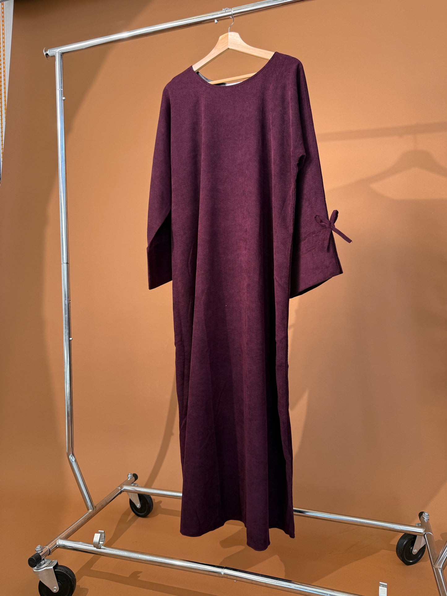 Corduroy Bow - Maroon
