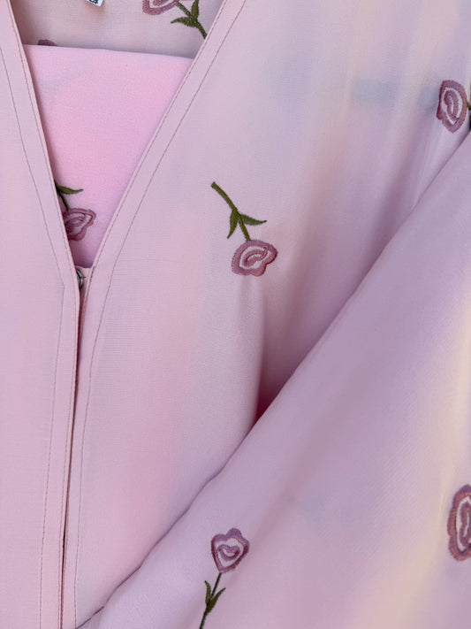Pink Rose Abaya