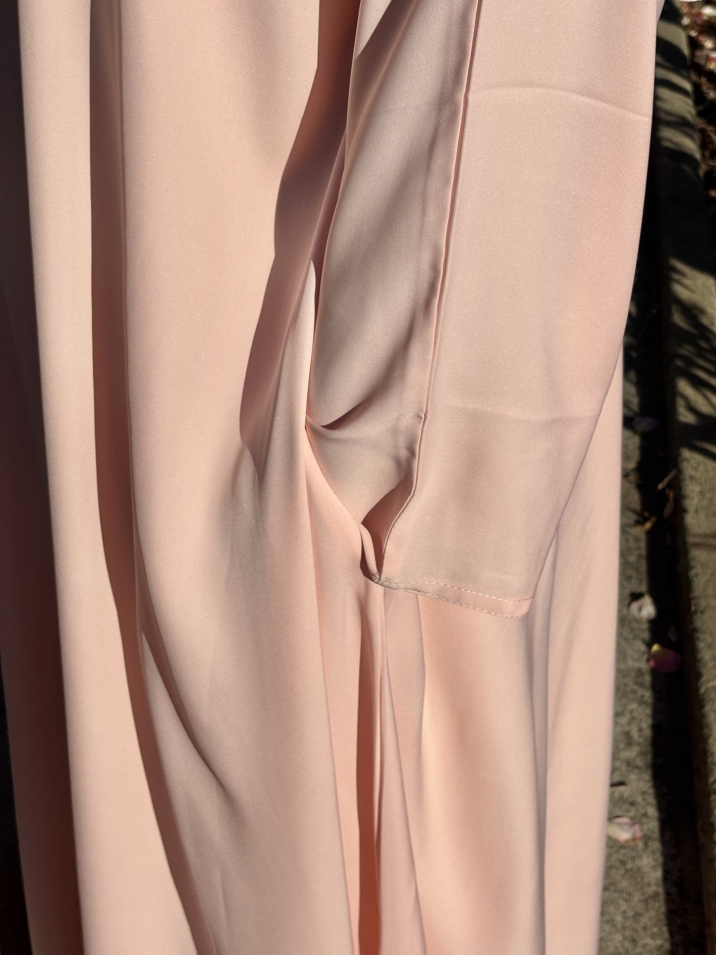 Pink Plain Abaya