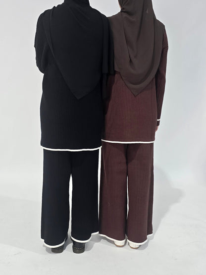 Knit Top and Pant - Black