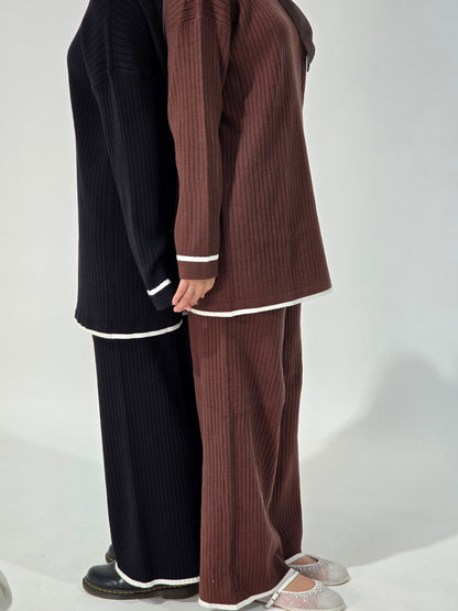 Knit Top and Pant - Black