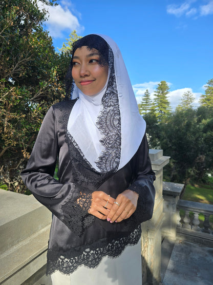 Modal Lace Hijab set