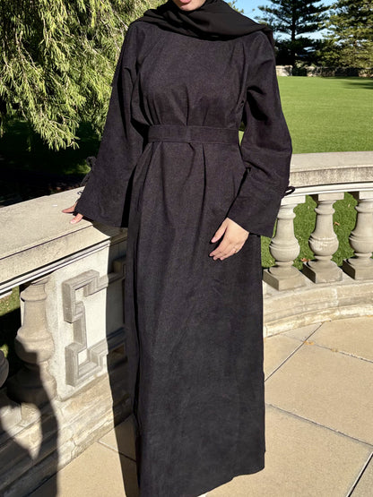 Corduroy Bow - Black