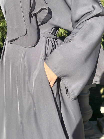 Grey Plain Abaya