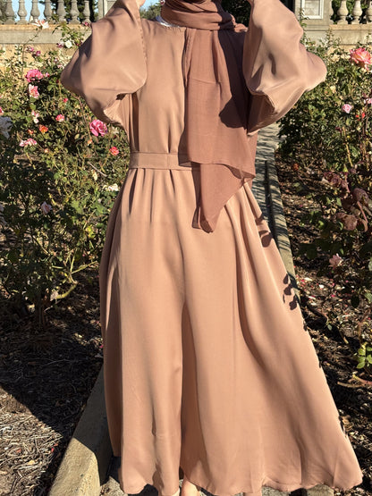 Hazelnut Plain Abaya