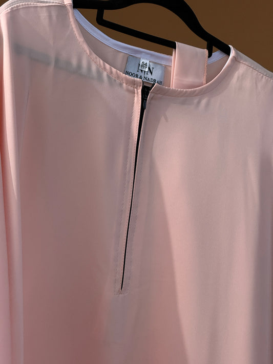 Pink Plain Abaya