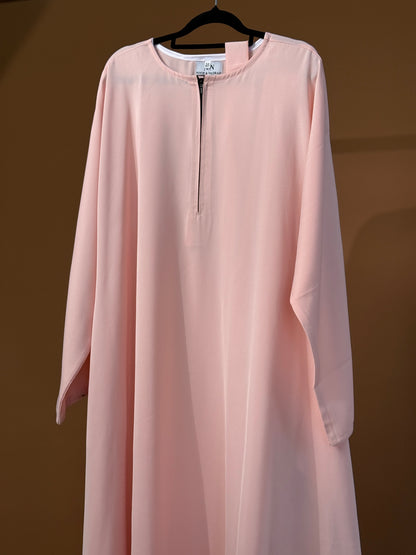 Pink Plain Abaya