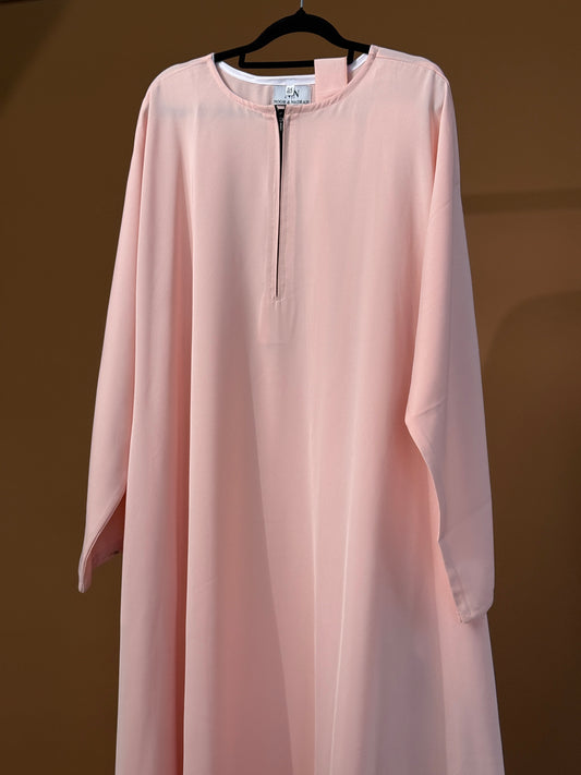 Pink Plain Abaya