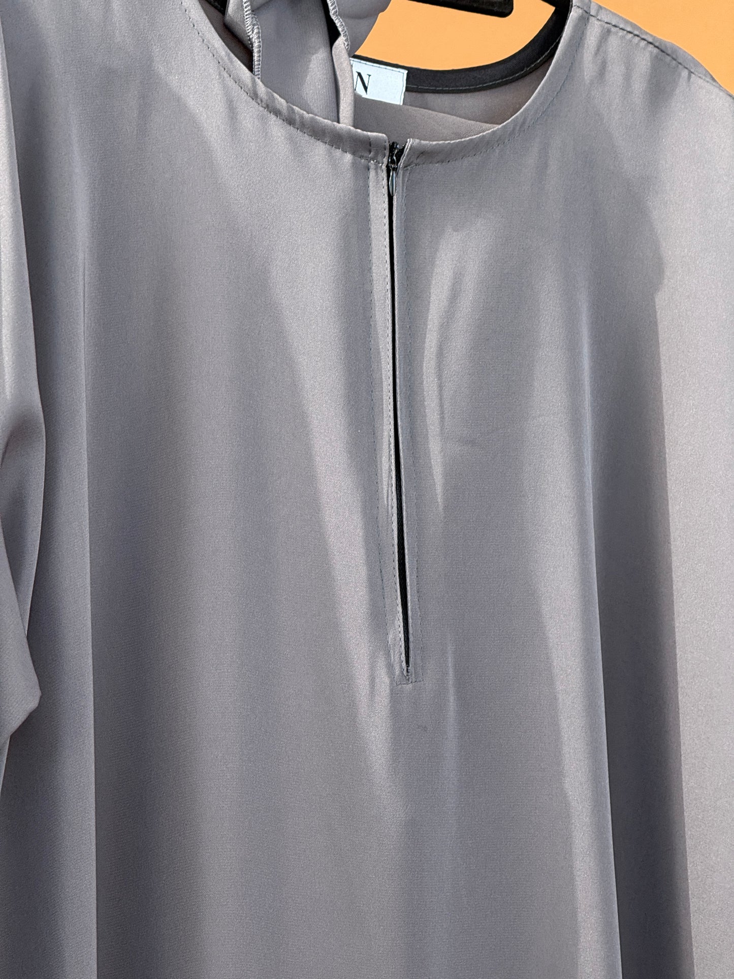 Grey Plain Abaya