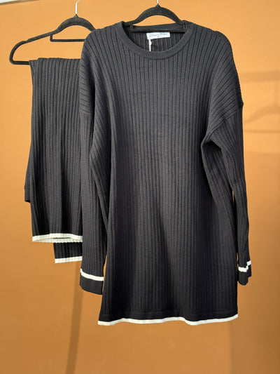 Knit Top and Pant - Black