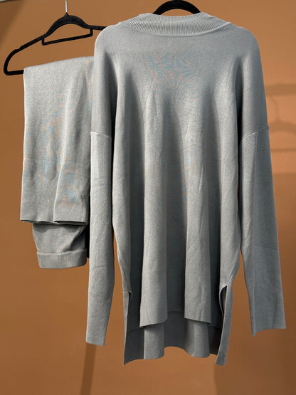 Knit Top and Skirt - Khaki