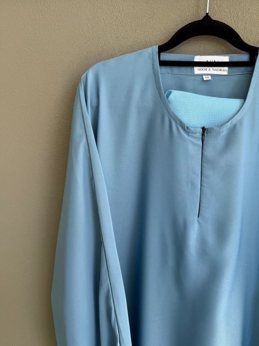 Blue Plain Abaya