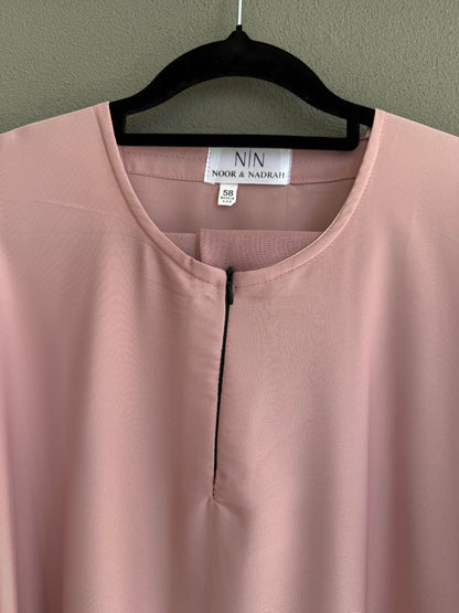 Pink Plain Abaya