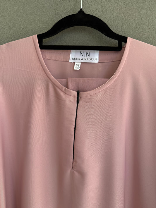 Pink Plain Abaya