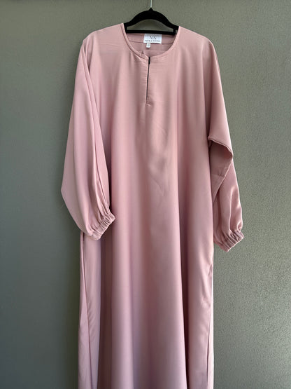 Pink Plain Abaya
