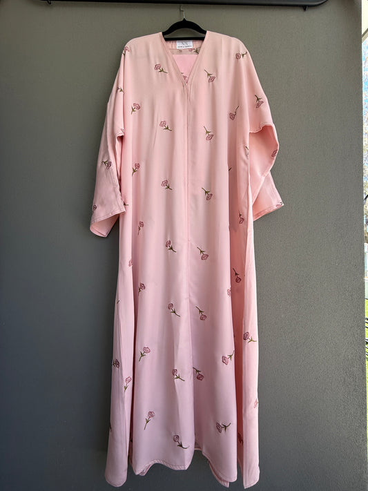 Pink Rose Abaya
