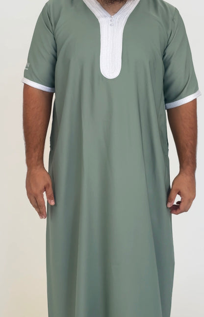 Banafee Thobe - Pistachio Green