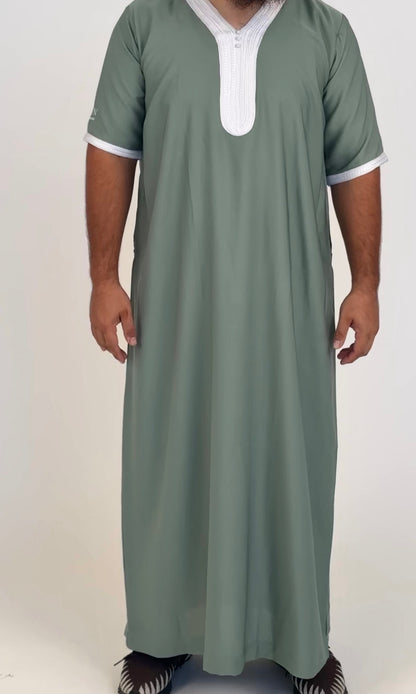 Banafee Thobe - Pistachio Green