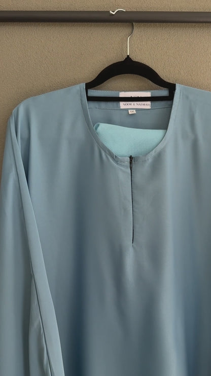 Blue Plain Abaya
