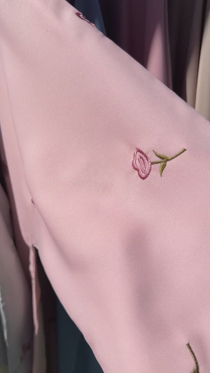 Pink Rose Abaya