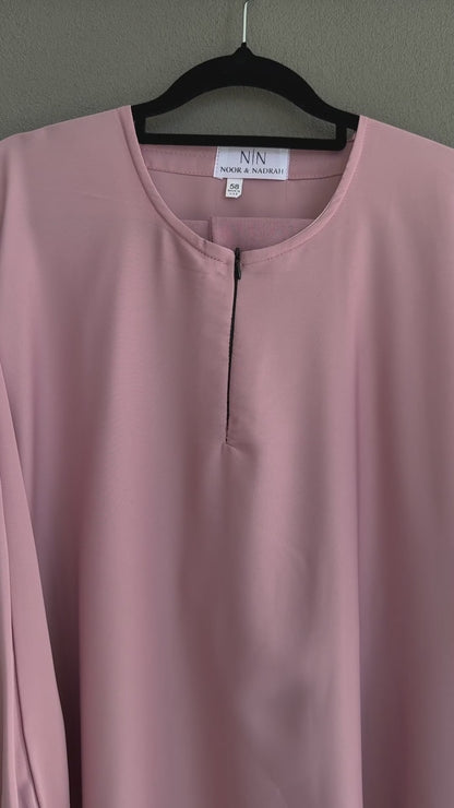 Pink Plain Abaya